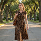 👗🐆Women's Elegant Leopard Print Lapel Dress✨