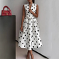👗 50% OFF NOW! ⏰ Women's Polka Dot Sleeveless V-Neck Dress – Flowy & lightweight – Perfect for summer, brunch or beach days – playful and chic 🎀