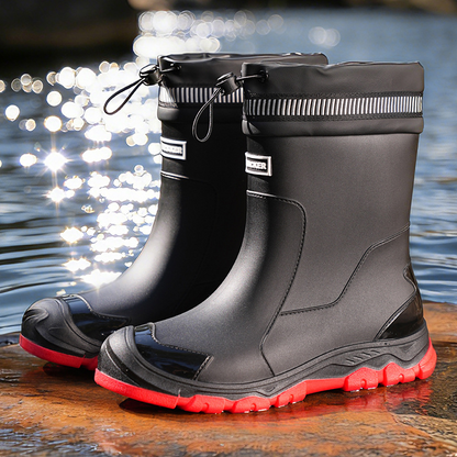 Unisex Mid-Calf Waterproof Rain Boots 🌧️ Splash Through Puddles, Stay Perfectly Dry – Your Wet-Weather Warriors ✨