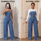 🎁2026 New Arrivals 50% OFF💥Women's Spaghetti Strap Wide Leg Denim Jumpsuit  ☁️☀️