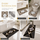 🎁2026 New Arrivals 50% OFF💥4 Piece Faux Cashmere Absorbent Bathroom Rug Set with Rectangular Mat U Shaped Toilet Mat Toilet Lid Cover and Long Runner Rug 🧽
