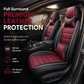 🚗 Universal Full-Coverage Leather Car Seat Covers – All-Season Protection & Stylish Stripe Design ✨