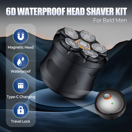 🪒✨ 6-Blade Head Shaver – 50% OFF! 6D floating contour, IPX7 waterproof, magnetic head – smooth, close shave every time. 💪