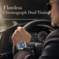 ⏳🔥LIMITED-TIME 50% OFF! ⏰Men's Tonneau Quartz Chronograph Watch – Skeleton Flywheel Dial, Moon Phase Calendar & Silicone Strap, Stylish Men's Wristwatch⌚️