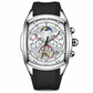 ⏳🔥LIMITED-TIME 50% OFF! ⏰Men's Tonneau Quartz Chronograph Watch – Skeleton Flywheel Dial, Moon Phase Calendar & Silicone Strap, Stylish Men's Wristwatch⌚️