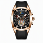⏳🔥LIMITED-TIME 50% OFF! ⏰Men's Tonneau Quartz Chronograph Watch – Skeleton Flywheel Dial, Moon Phase Calendar & Silicone Strap, Stylish Men's Wristwatch⌚️