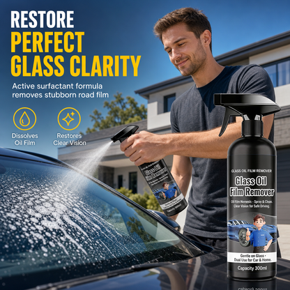 🎁2026 New Arrivals 50% OFF💥Car Glass Oil Film Remover Spray Powerful Windshield Decontamination and Bug Residue Cleaner for Clear Driving Vision