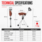 Portable Folding Cane Chair with Seat Non Slip Walking Stick Stool for Seniors Outdoor Hiking