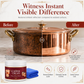 Copper Cleaning Paste 50ml with Towel Set for Copper Pots Cups and Kitchenware Polishing and Oxidation Removal Care
