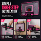 📢📢 50% OFF🏀Kids Indoor Basketball Hoop with LED Lights & Electronic Scoring – Hanging Foldable Basketball Goal with 16cm Ball