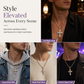 🎁New Arrivals 50% OFF💥Hip Hop Double Layer Baguette Rhinestone Cross Brass with Figaro Chain