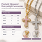 🎁New Arrivals 50% OFF💥Hip Hop Double Layer Baguette Rhinestone Cross Brass with Figaro Chain