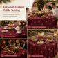 📢📢50% OFF !! ⏰Printed Christmas Tablecloth Festive Holiday Party Table Cover for Home Decoration