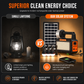 Portable Solar Emergency Radio with Bluetooth Speaker Flashlight and 5V Charging